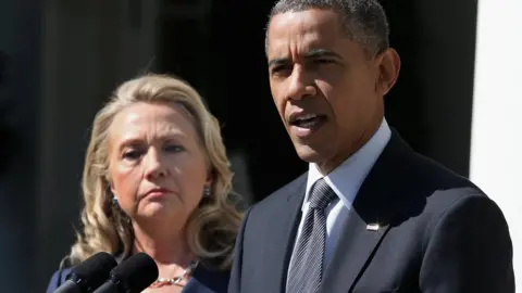 Getty Images Hillary Clinton and Barack Obama