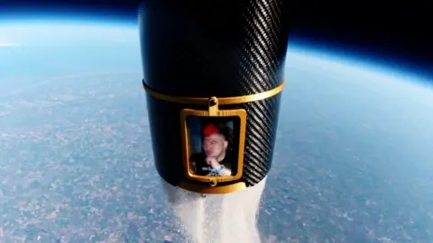 Ashes being released into space
