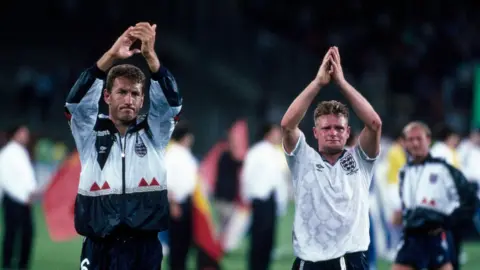 Getty Images Terry Butcher and Paul Gascoigne