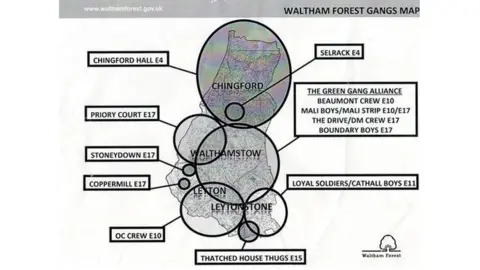 Waltham Forest Council Waltham Forest gang map