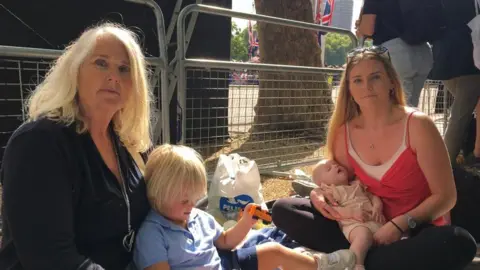 Nicola Dainton, her daughter Emily, and grandchildren Freddie and Millie