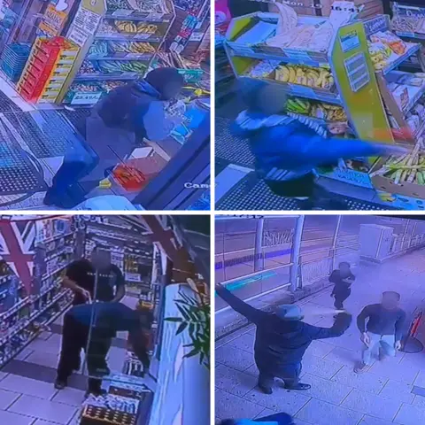 Montage of CCTV footage of shoplifters