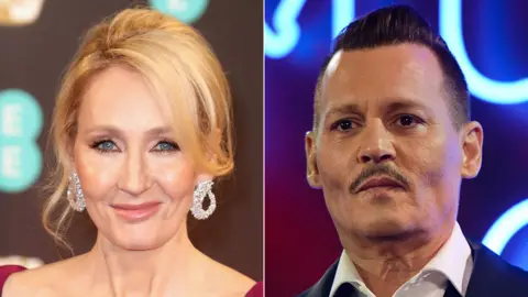 Getty Images JK Rowling and Johnny Depp