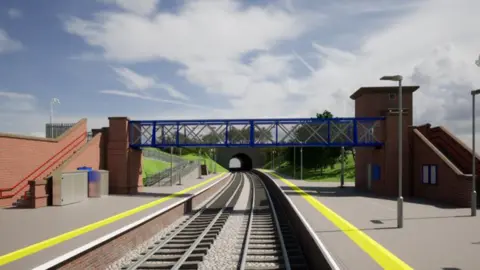 Network Rail Artist impression of Ludlow footbridge