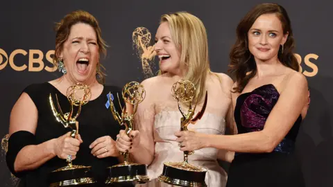 Getty Images Ann Dowd, Elisabeth Moss and Alexis Bledel