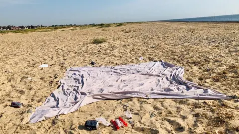 BBC Litter on Great Yarmouth beach