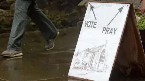 AFP/Getty Images Sign at polling station