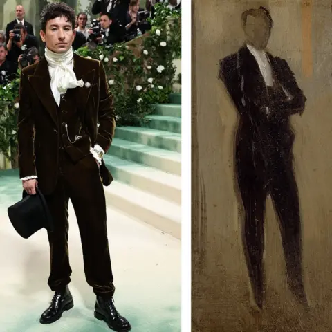 Getty Images/Ashmolean Museum⁠ ⁠ Barry Keoghan / Portrait of a Man in Evening Dress, oil on panel, James Abbott McNeill Whistler (1834–1903)