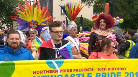 BBC Newcastle Pride parade