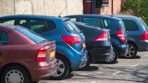 Getty Images Stock image of parked cars
