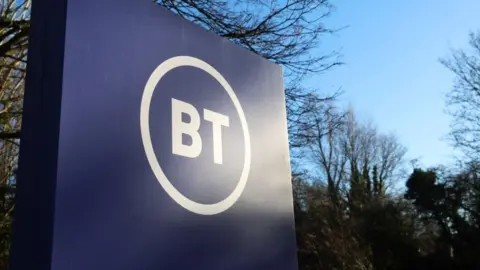 Getty Images BT sign outside its head office