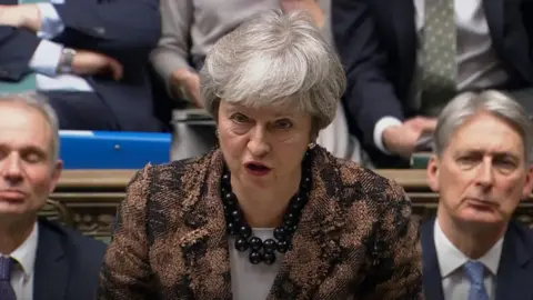 PA Theresa May in the House of Commons