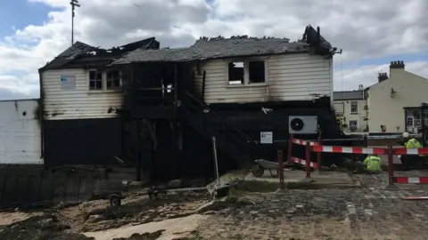 BBC Burnt out building