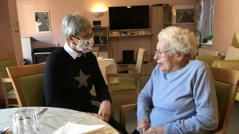 Sam Read/BBC Sandra Church with her mother, Betty Valentine