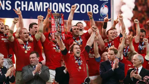 Getty Images Wales win the 2008 Grand Slam