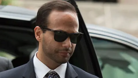 Getty Images George Papadopoulos, arrives at US District Court for his sentencing in Washington, DC on September 7, 2018