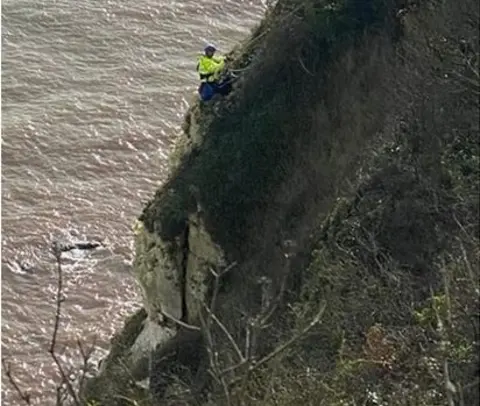 Beer coastguard Cliff Rescue