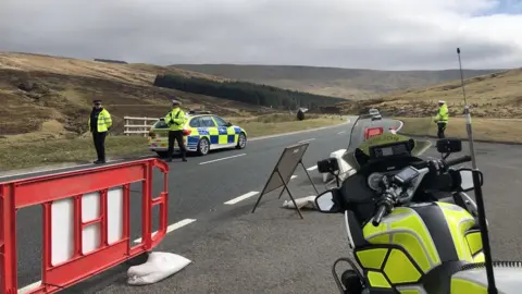 Dyfed-Powys Police Police have been conducting vehicle checks to ensure travel is essential