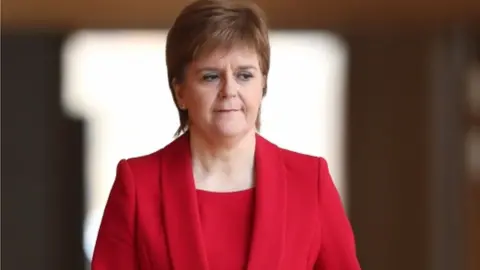 PA Nicola Sturgeon at the Scottish Parliament