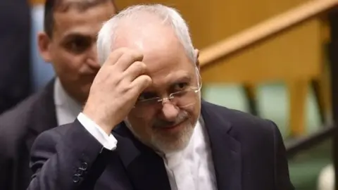 AFP Iranian Foreign Minister Javad Zarif at a meeting at the UN headquarters in New York. Photo: 24 April 2018