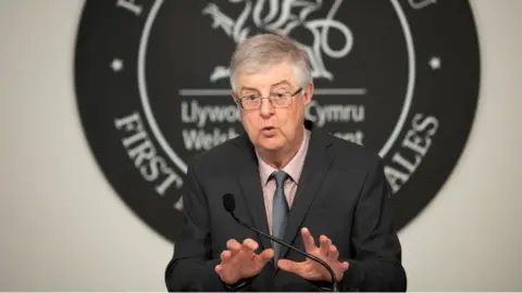 Getty Images Mark Drakeford on Covid briefing 22 December