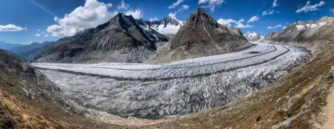 Getty Images The Aletsch glacier in Switzerland