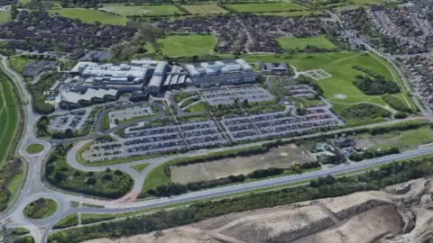 Google Ariel view of Darent Valley Hospital