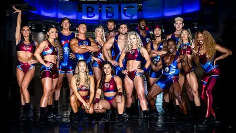 BBC/PA The stars of the BBC's new Gladiators remake