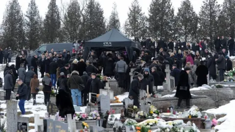 AFP Hundreds attend the funeral of Martina Kusnirova in Gregorovce