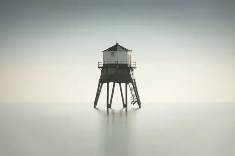 Shaun Mills Old Victorian Lighthouse off the coast of Dovercourt, Essex