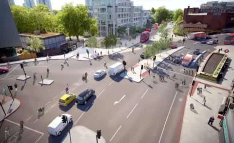 TfL CGI proposal of Swiss Cottage