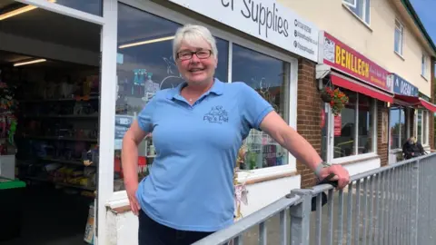 Lesley Jones who runs pet supply shop in Benllech