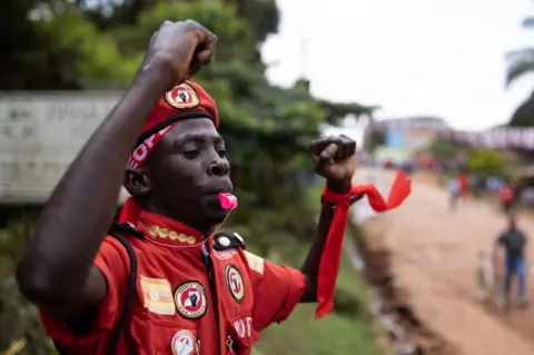 Getty Images Bobi Wine supporter