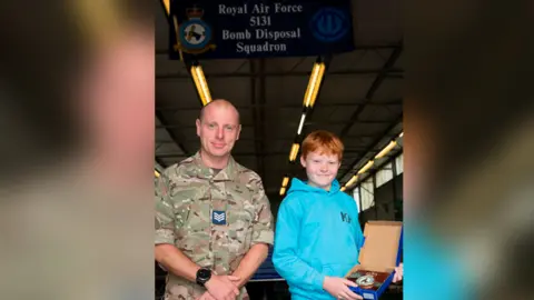 Cpl Paul Robertshaw Sgt Tim Latchford with Monty Greenway