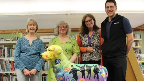 Suffolk Libraries Yesterdog with creator Anne Marie Byrne and library staff