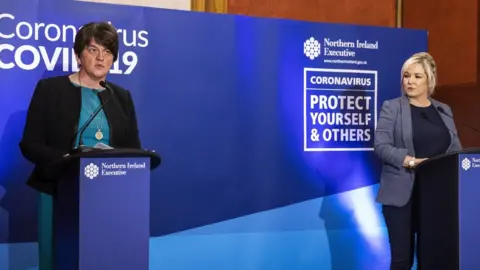 Liam McBurney/pa media Arlene Foster and Michelle O'Neill