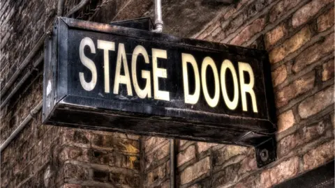 Getty Images Theatre stage door sign