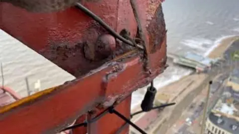 ldrs corrosion on Blackpool Tower