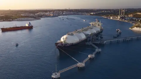 Getty Images LNG ship at terminal