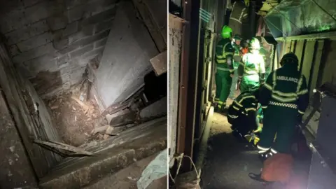 Malton Fire Station Corn pit and emergency crews