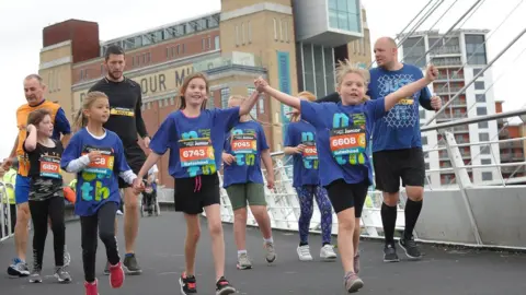 NNP Runners participating in the Mini and Junior Great North Run