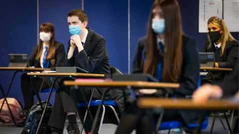 PA Media school pupils in class