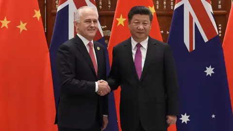Getty Images Australian leader Malcolm Turnbull and Chinese counterpart Xi Jinping in China last year