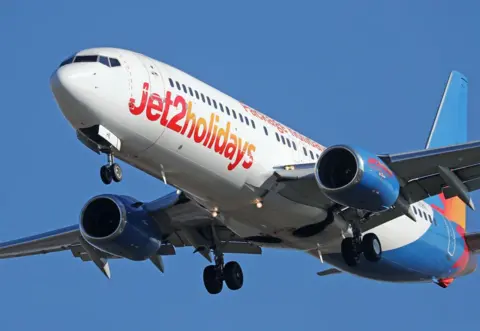 Jet2 plane in blue sky