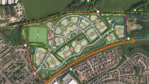 Focus On Design A map of the proposed homes in Wellington.