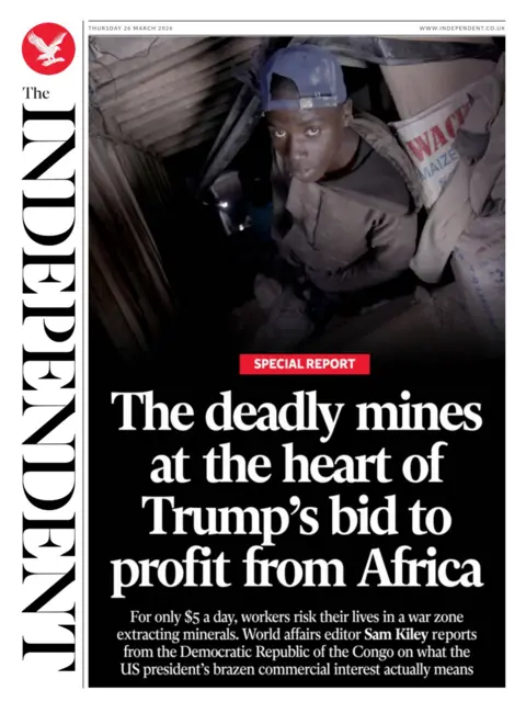  "The deadly mines at the heart of Trump's bid to profit from Africa." 