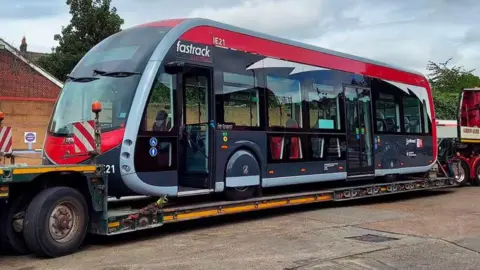 One of the new electric buses 