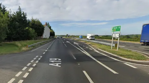 The A19 near Ingleby Arncliffe heading southbound. 