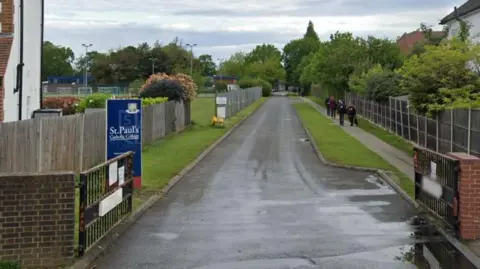 Google The entrance to St Paul’s Catholic College