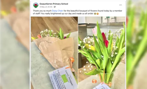 Gwaunfarren Primary School A facebook post by the schools of the flowers